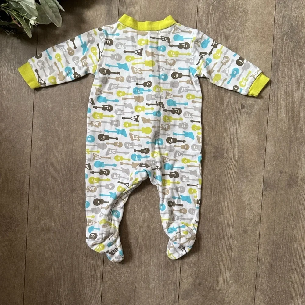 Y2K Carter’s Guitar One-Piece Mommy's Rockstar Baby Boy's Footies Size 3 Months
